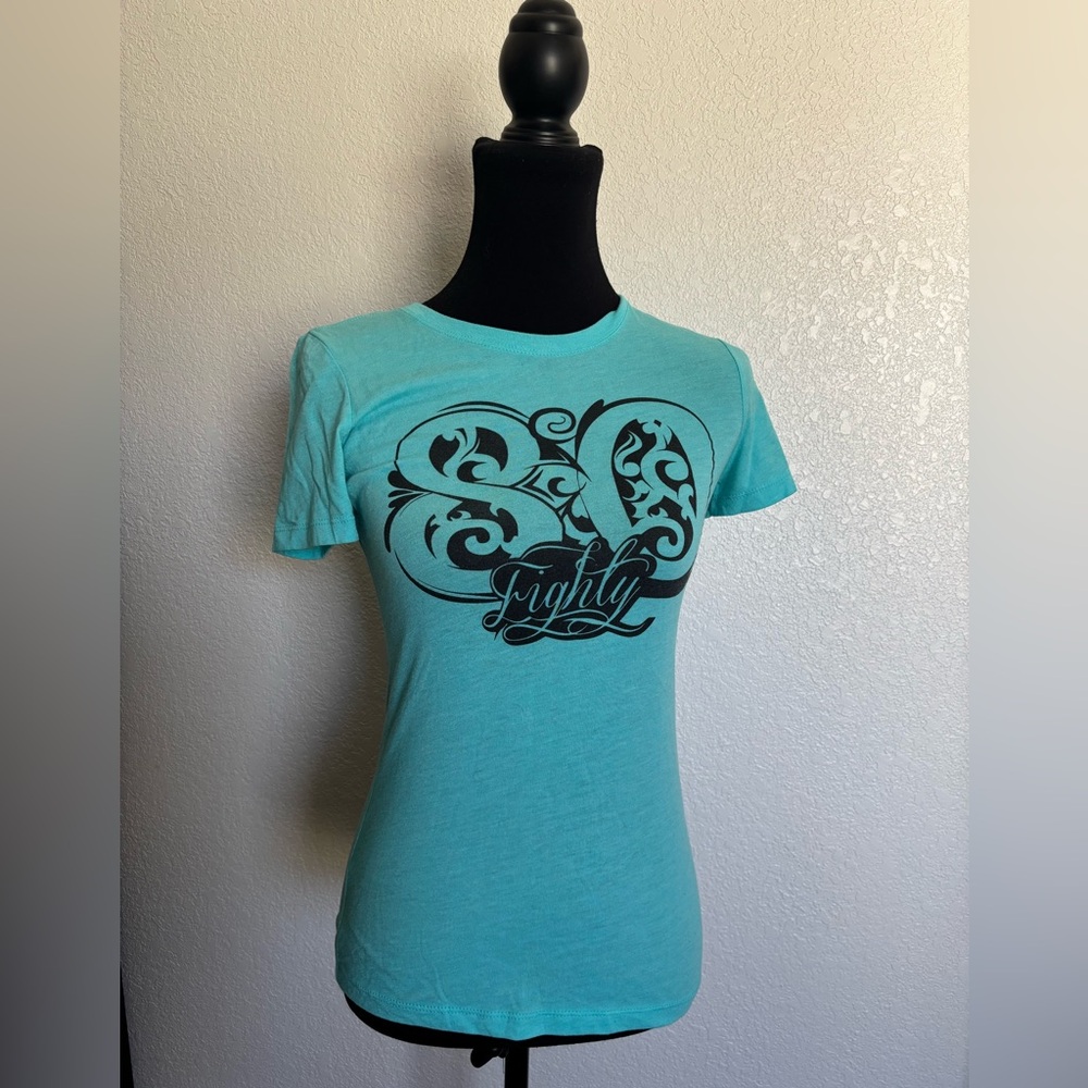 80eighty women’s tee | Small | teal/turquoise colored Tshirt